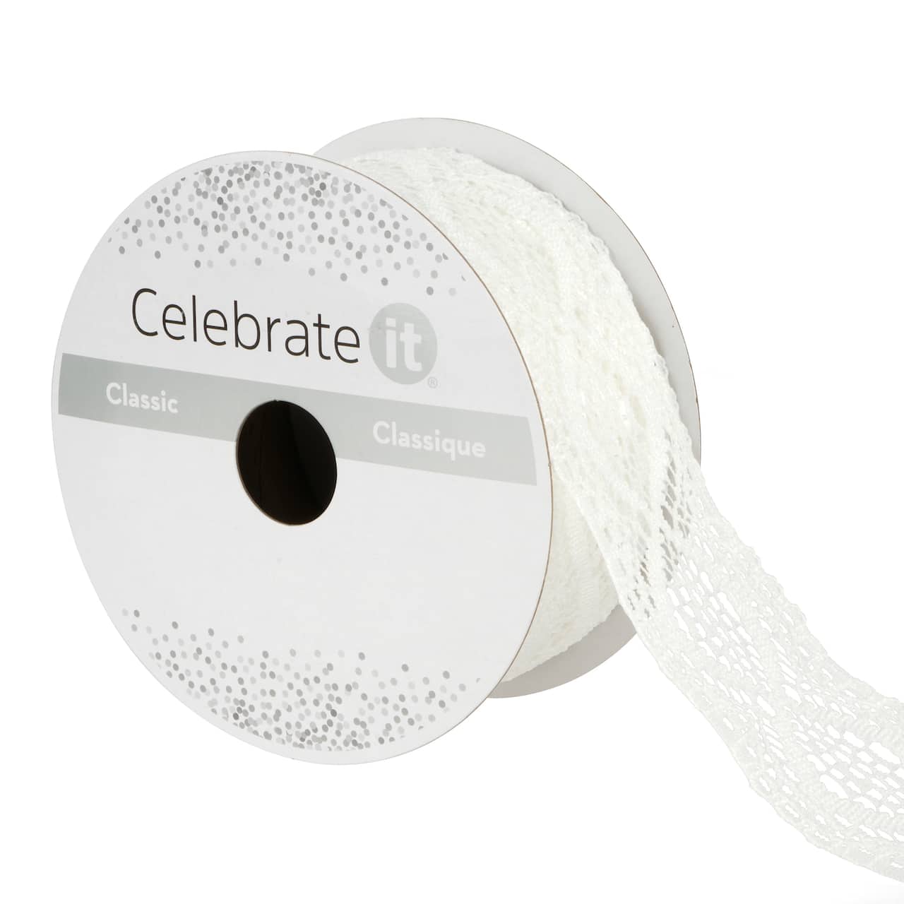 12 Pack: 1.5" x 4yd. Lace Ribbon by Celebrate It™ Classic